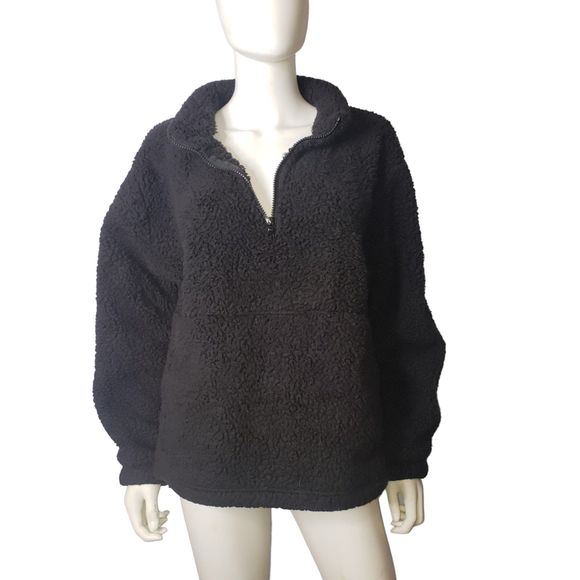 THE GAP Black Teddy Sweatshirt Womens Size Large - Picture 1 of 5